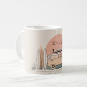 Van Life Surf Van – Retro Beach Camper Aesthetic コーヒーマグカップ (正面左)