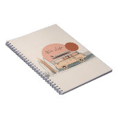 Van Life Surf Van – Retro Beach Camper Aesthetic ノートブック (右側)