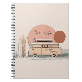 Van Life Surf Van – Retro Beach Camper Aesthetic ノートブック