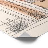 Van Life Surf Van – Retro Beach Camper Aesthetic ポスター (角)