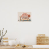 Van Life Surf Van – Retro Beach Camper Aesthetic ポスター (キッチン)