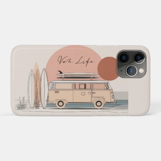 Van Life Surf Van – Retro Beach Camper Aesthetic Case-Mate iPhoneケース (裏面(横))