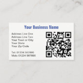 Van Plus QRコードに名前を付けた配管事業 名刺 (正面)