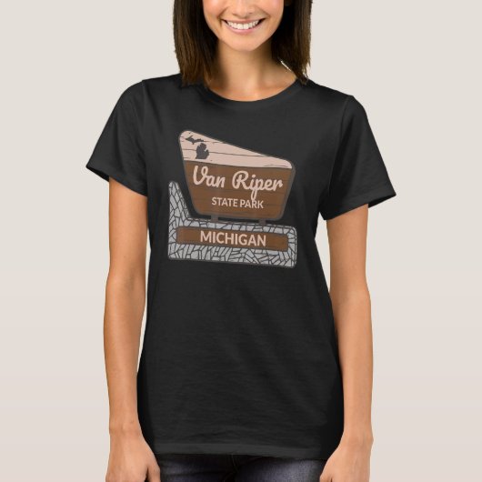 Van Riper State Park Michigan MI Welcome Sign Vaca Tシャツ (正面)