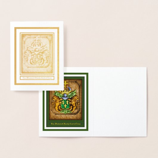 Van Westervelt Coat of Arms Foilノートカード 箔カード (ディスプレー)