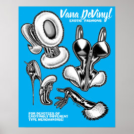 Vana DeVinyl™/エキゾチックファッション/ブルーポスター ポスター