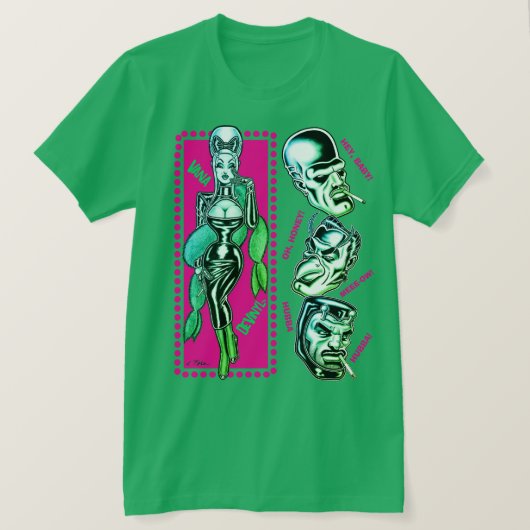 Vana DeVinyl™/ヤジ馬/Green Tシャツ (デザイン正面)