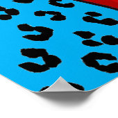 Vana DeVinyl™/レッドビニールドレス/ブルーポスター ポスター (角)