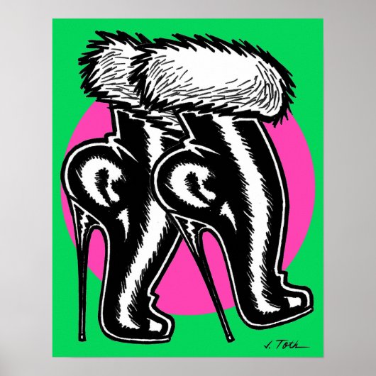 Vana DeVinyl™/Fun-Fur, High-Heeled Boots ポスター (正面)
