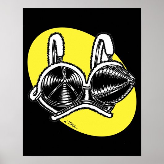 Vana DeVinyl™/Fun-Fur Trimmed, Bullet Bra ポスター (正面)
