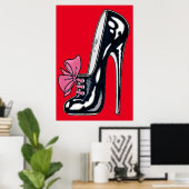 Vana DeVinyl™/High Heel With Bow Poster ポスター (ホームオフィス)