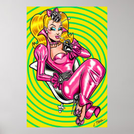Vana DeVinyl™/Pretty in Pink Rubber Poster ポスター