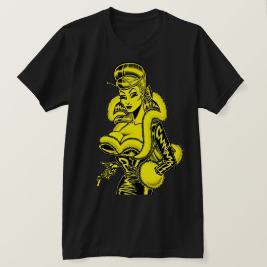 Vana DeVinyl™/PVCとおもしろいファーTシャツ Tシャツ (デザイン正面)