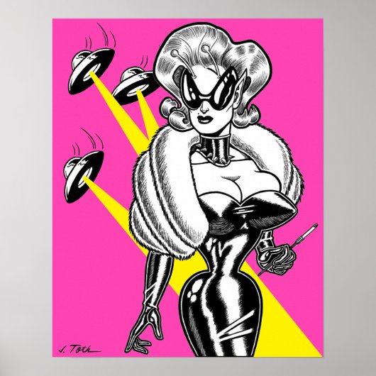 Vana DeVinyl™/UFO's and Glamour Poster ポスター (正面)