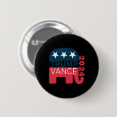 Vance 2024米国大統領選挙区Maga 缶バッジ (正面&裏面)