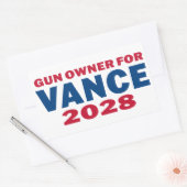 Vance 2028を支持する銃のオーナー 長方形シール (封筒)