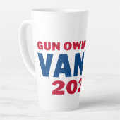 Vance 2028を支持する銃所有者 カフェラテマグ (左アングル)
