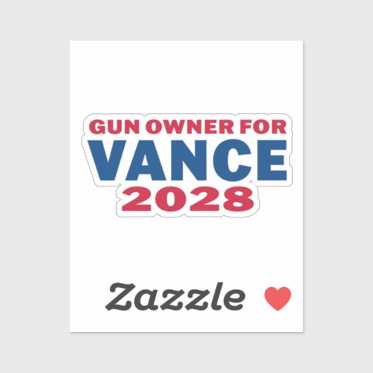 Vance 2028を支持する銃所有者 シール (シート)