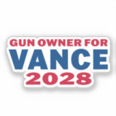 Vance 2028を支持する銃所有者 シール (正面)