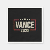 Vance 2028大統領選挙キャンペーン米国国旗 スタンダードカクテルナプキン (正面)