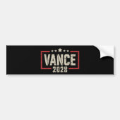 Vance 2028大統領選挙キャンペーン米国国旗 バンパーステッカー (正面)