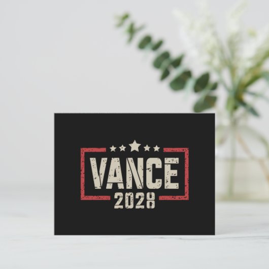 Vance 2028大統領選挙キャンペーン米国国旗 ポストカード (スタンド正面)