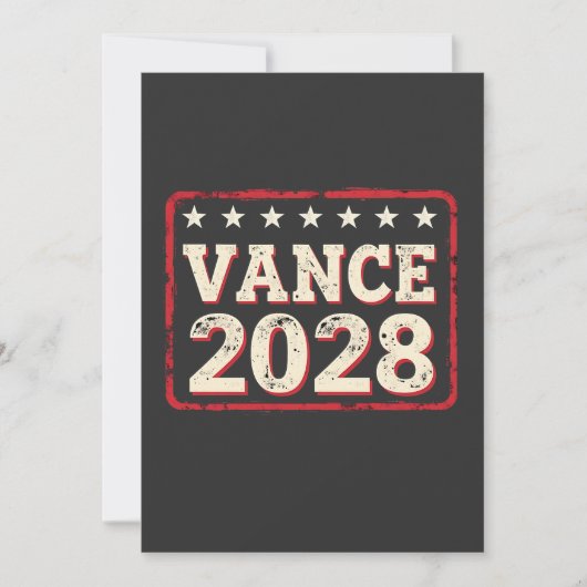 Vance 2028大統領選挙トランプ共和党用 招待状 (正面)