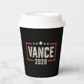 Vance 2028 大統領選挙キャンペーン米国旗  紙コップ (正面)