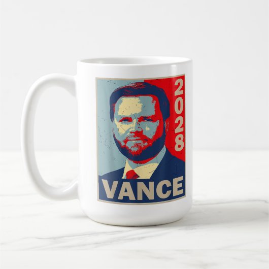 Vance 2028 大統領 ヴィンテージ 共和党 コーヒーマグカップ (左)