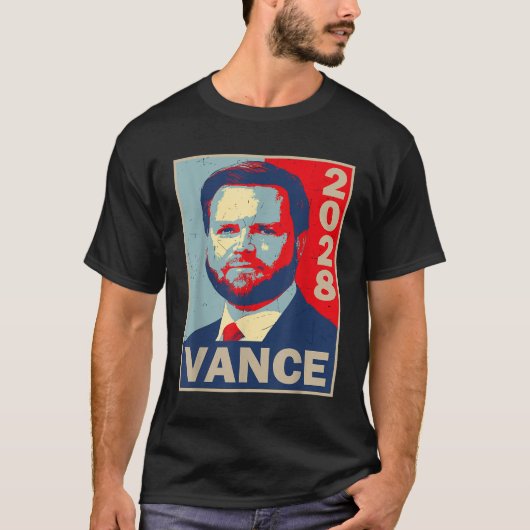 Vance 2028 大統領 ヴィンテージ 共和党 tシャツ (正面)