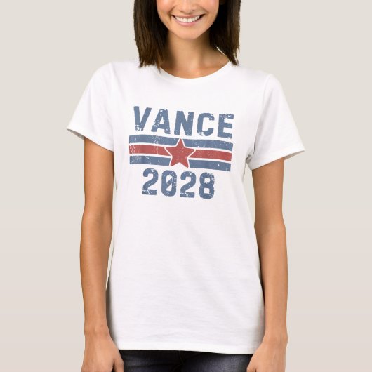 Vance 2028 JD Vance 大統領選挙 ヴィンテージ Tシャツ (正面)