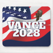 Vance 2028 Text With Flag and Bald Eagle マウスパッド (正面)