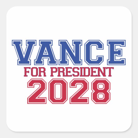 Vance for President (varsity) スクエアシール (正面)