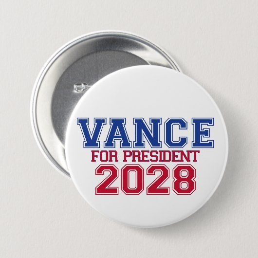 Vance for President (varsity) 缶バッジ (正面&裏面)