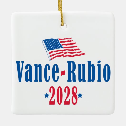 Vance Rubio 2028 (旗) セラミックオーナメント (正面)