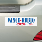 Vance Rubio 2028 (旗) バンパーステッカー (車上)