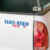 Vance Rubio 2028 (旗) バンパーステッカー (トラック上)