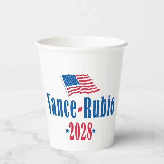 Vance Rubio 2028 (旗) 紙コップ (正面)