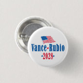 Vance Rubio 2028 (旗) 缶バッジ (正面&裏面)