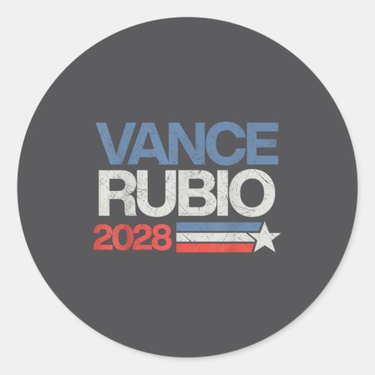 Vance Rubio 2028 President Jd Vance Marco Rubio Us ラウンドシール (正面)
