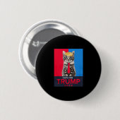 Vance+Trumpのための猫Tシャツ 面白いトランプさん  缶バッジ (正面&裏面)