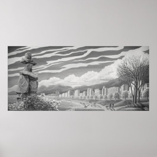 Vancouver Art Posters Vancouver Inukshuk Prints ポスター (正面)