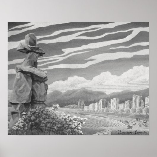 Vancouver Art Posters Vancouver Inukshuk Prints ポスター (正面)