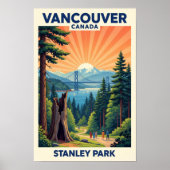 Vancouver, Canada: 1960s Vintage Travel Poster ポスター (正面)