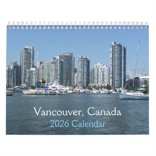 Vancouver, Canada 2026 Calendar カレンダー (カバー)