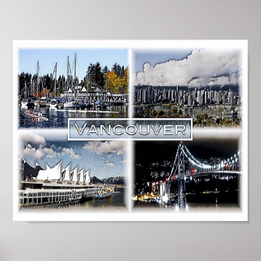Vancouver - Canada - Mosaic - ポスター (正面)