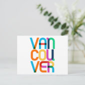 Vancouver Canada Pop Art Letters ポストカード (スタンド正面)