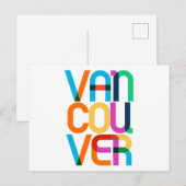 Vancouver Canada Pop Art Letters ポストカード (正面/裏面)