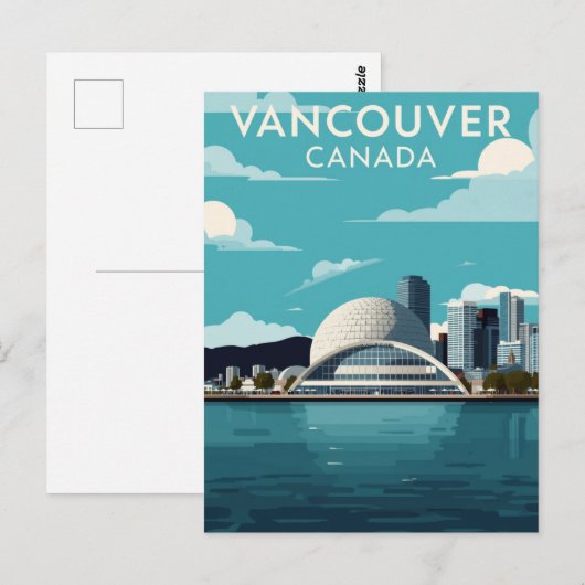Vancouver Canada Retro Travel ポストカード (正面/裏面)