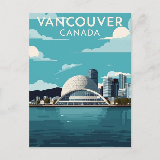 Vancouver Canada Retro Travel ポストカード (正面)
